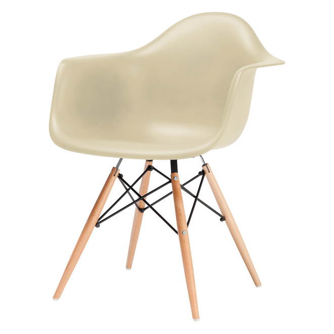 Arm Chair Plastic Wood Stuhl