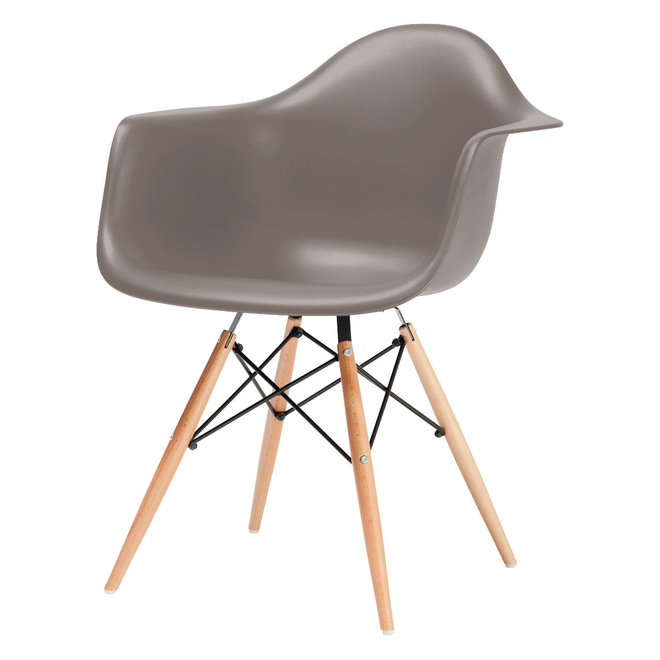 Arm Chair Plastic Wood Stuhl