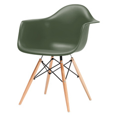 Arm Chair Plastic Wood Stuhl