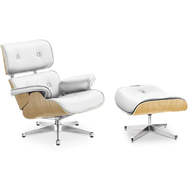 XL-Version Lounge Chair Charly mit Ottoman und hoher Rckenlehne