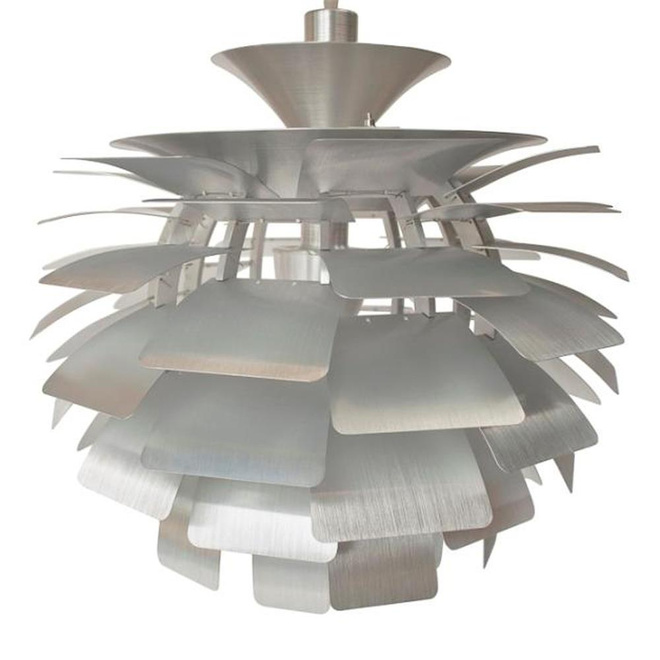 Groe Deckenlampe Artis Flower Silber