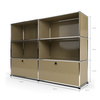 Highboard 3x2 mit 2 Klapptüren unten, Beige