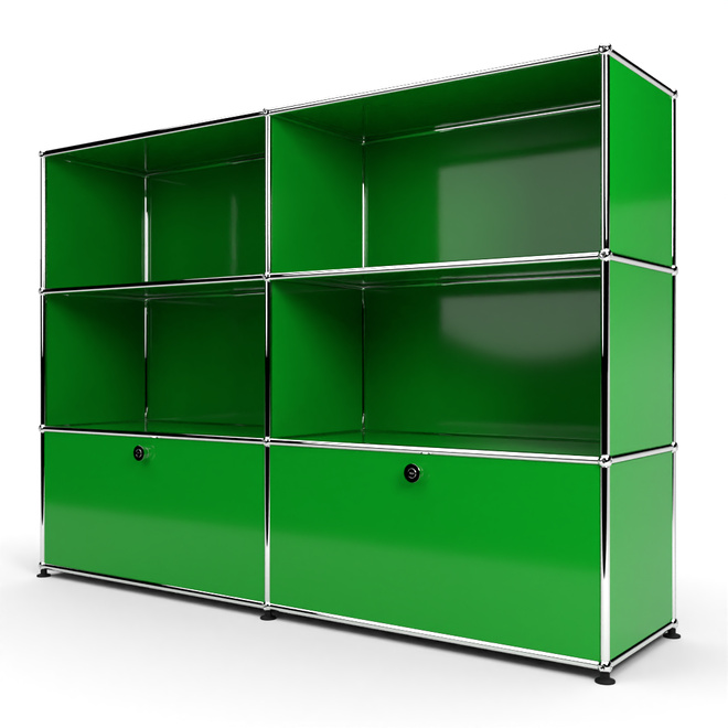 Highboard 3x2 mit 2 Klapptren unten, Grn