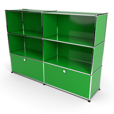 Highboard 3x2 mit 2 Klapptren unten, Grn