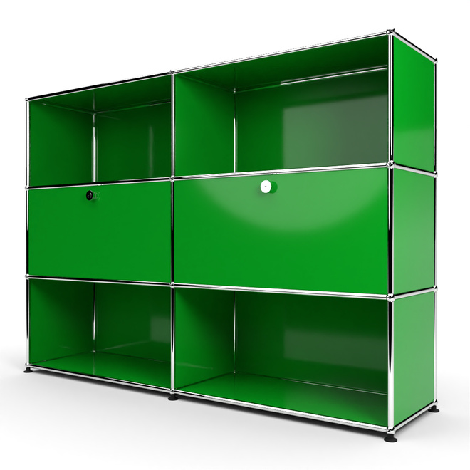 Highboard 3x2 mit 2 Klapptren Mitte, Grn