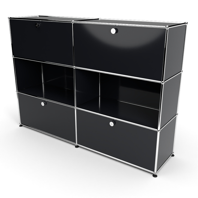 Highboard 3x2 mit 4 Klapptren oben und unten