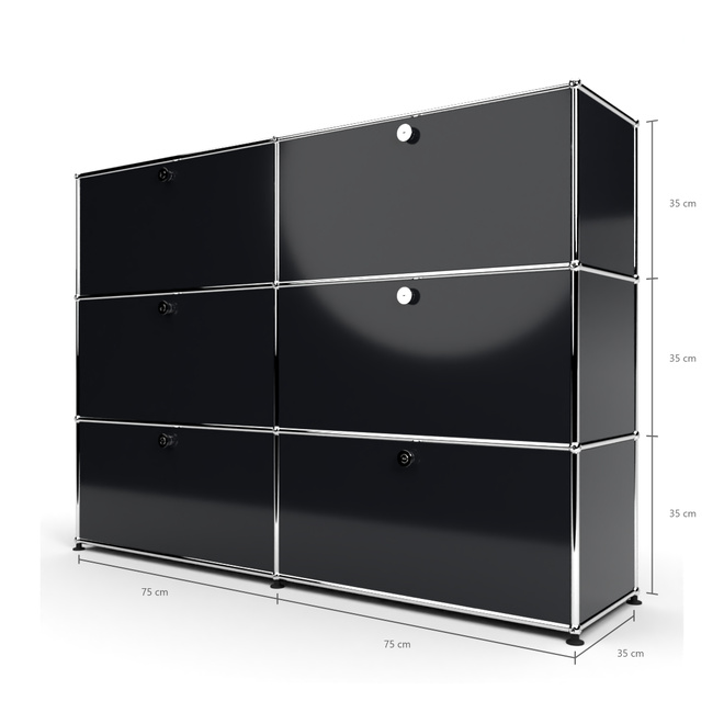 Highboard 3x2 mit 6 Klapptren