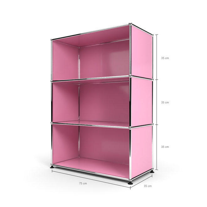 Highboard 3x1 offen, Rosa