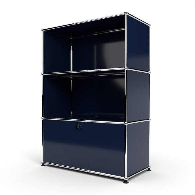 Highboard 3x1 mit 1 Tr unten, Stahlblau