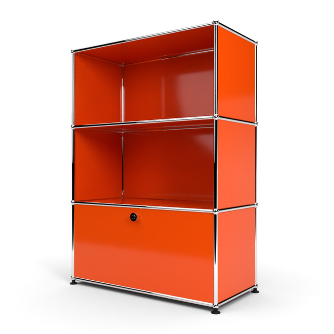 Highboard 3x1 mit 1 Tr unten, Orange