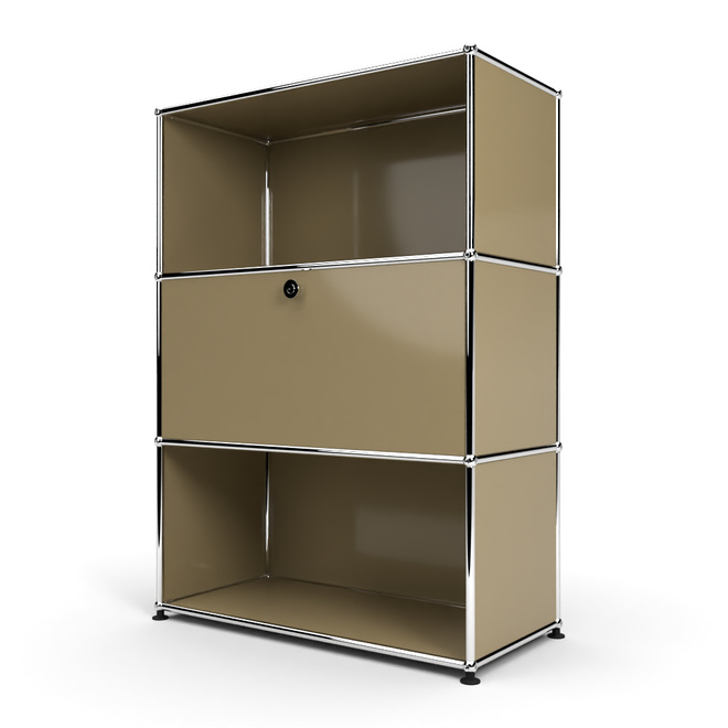 Highboard 3x1 mit 1 Tr Mitte, Beige