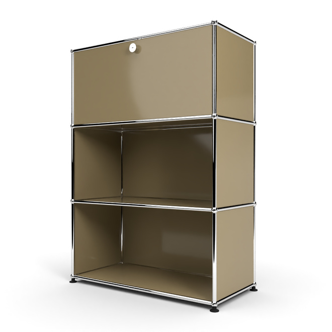 Highboard 3x1mit 1 Klapptren oben, Beige