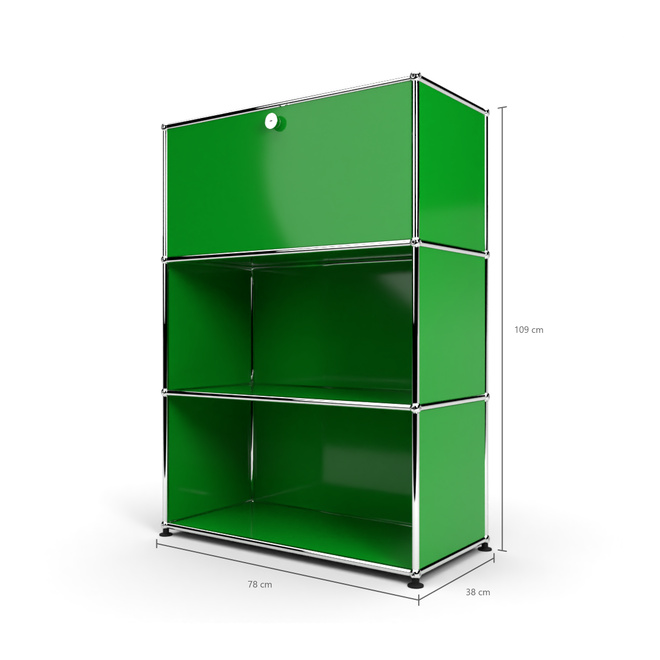 Highboard 3x1mit 1 Klapptren oben, Grn