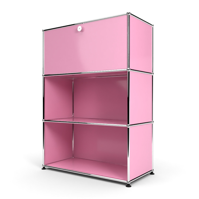 Highboard 3x1mit 1 Klapptren oben, Rosa