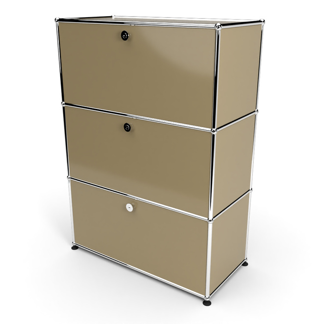 Highboard 3x1 mit 3 Klapptren, Beige