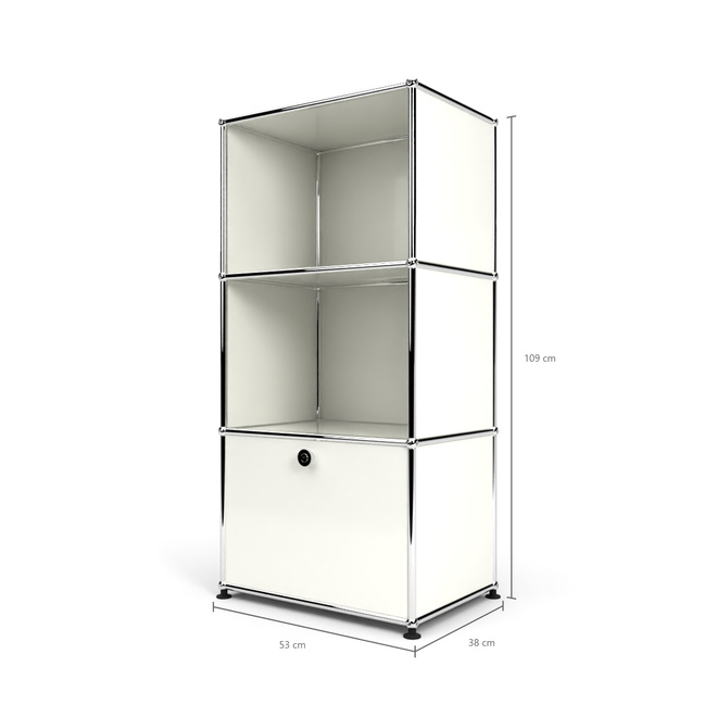 Highboard 50 3x1 mit 1 Tr, Weiss