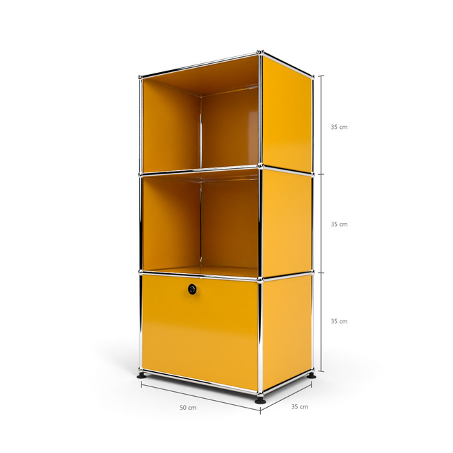 Highboard 50 3x1 mit 1 Tr, Goldgelb