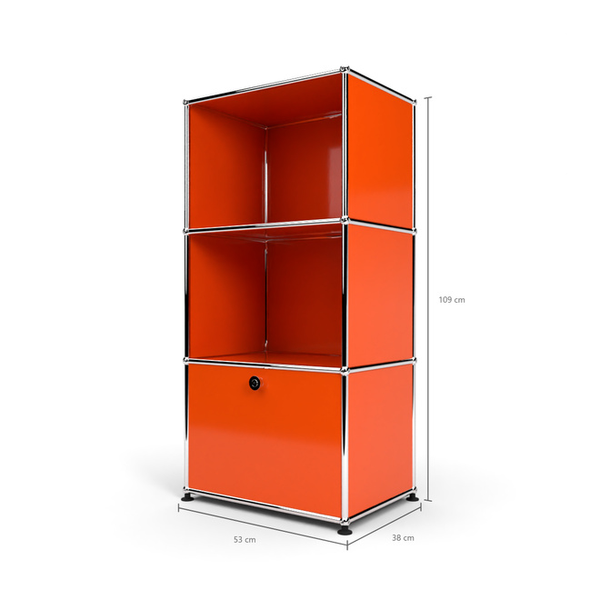 Highboard 50 3x1 mit 1 Tr, Orange