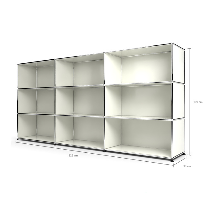 Highboard 3x3 offen, Weiss