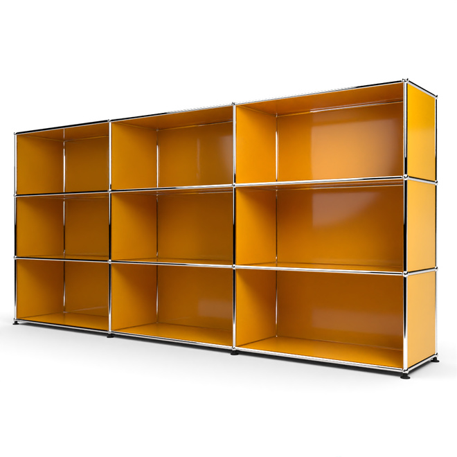 Highboard 3x3 offen, Goldgelb