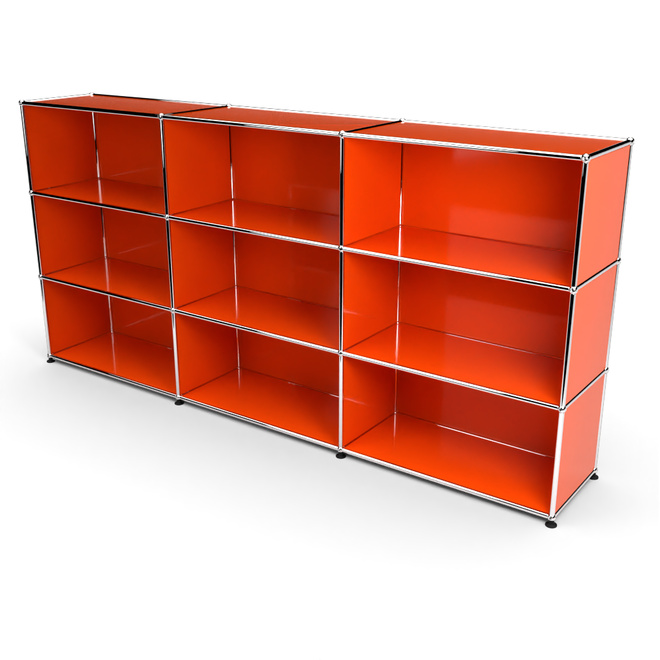 Highboard 3x3 offen, Orange