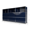 Highboard 3x3 mit 6 Klapptüren mitte und unten, Stahlblau