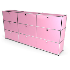 Highboard 3x3 mit 9 Klapptren, Rosa