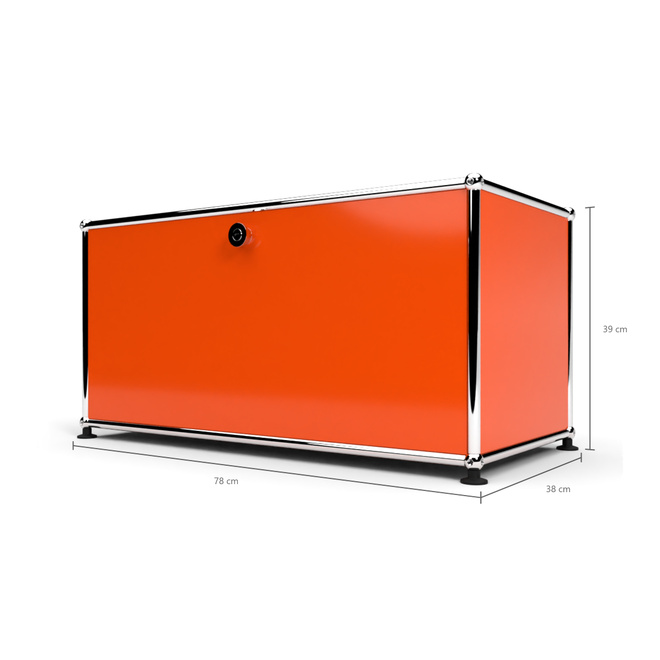 Lowboard 1x1 mit 1 Tr, Orange