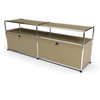 TV-Board 1x2 mit 2 Klapptüren, mit Ablage, Beige