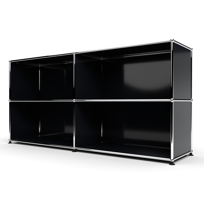 Sideboard 2x2 offen, Graphitschwarz