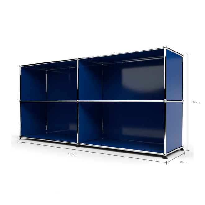 Sideboard 2x2 offen, Enzianblau