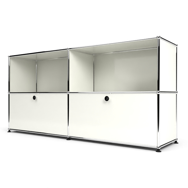 Sideboard 2x2 mit 2 Klapptren, Weiss