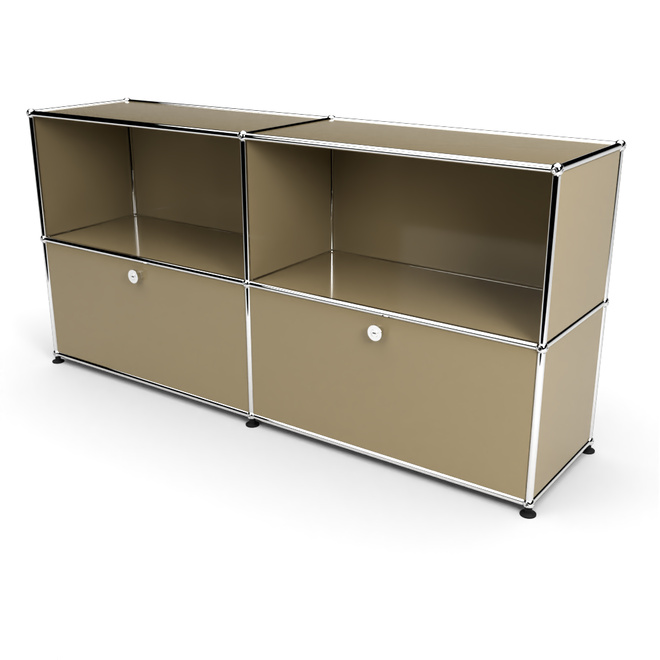 Sideboard 2x2 mit 2 Klapptren, Beige