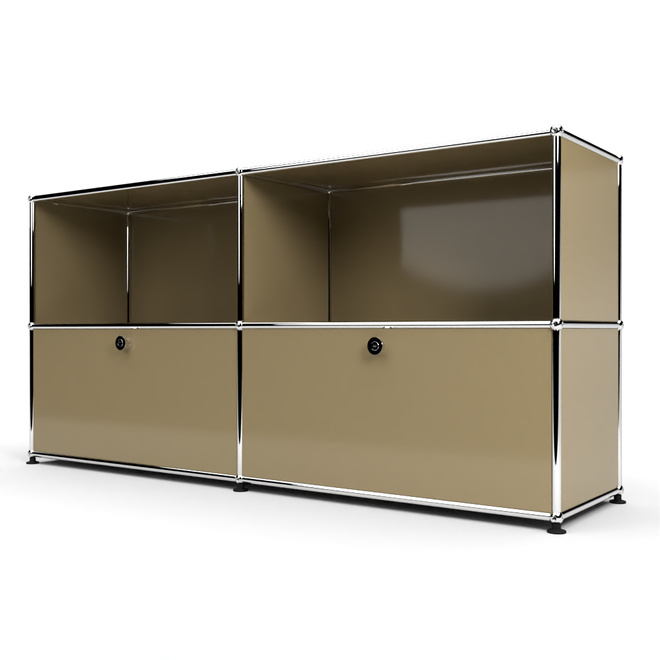 Sideboard 2x2 mit 2 Klapptren, Beige