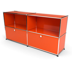 Sideboard 2x2 mit 2 Klapptren, Orange