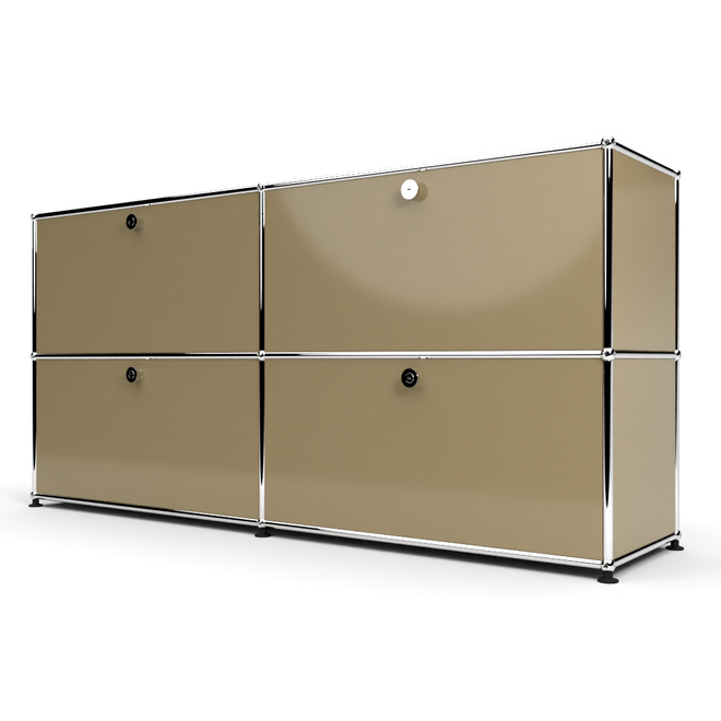 Sideboard 2x2 mit 4 Klapptren, Beige