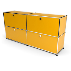 Sideboard 2x2 mit 4 Klapptren, Goldgelb