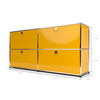 Sideboard 2x2 mit 4 Klapptüren, Goldgelb