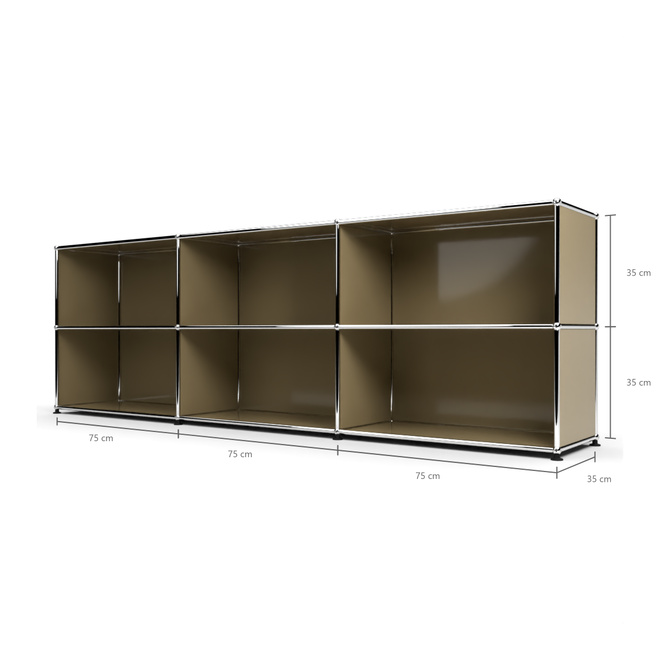 Sideboard 2x3 offen, Beige