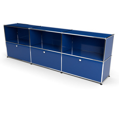 Sideboard 2x3 mit 3 Klapptren, Enzianblau