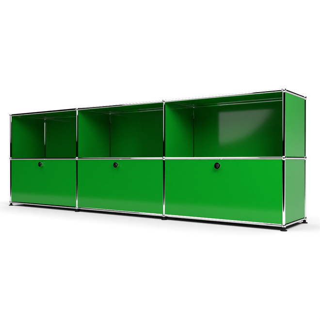 Sideboard 2x3 mit 3 Klapptren, Grn