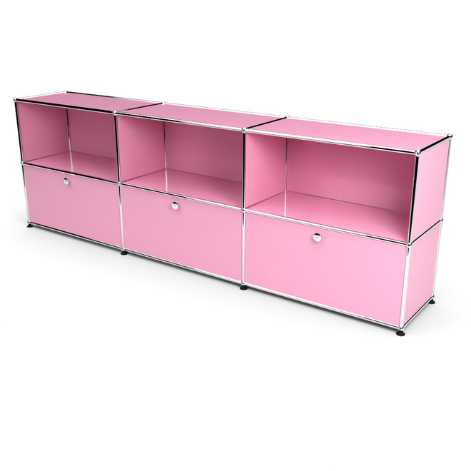 Sideboard 2x3 mit 3 Klapptren, Rosa