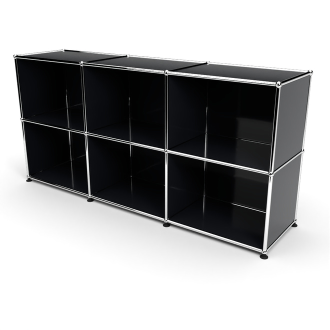 Sideboard 50 2x3 offen, Graphitschwarz