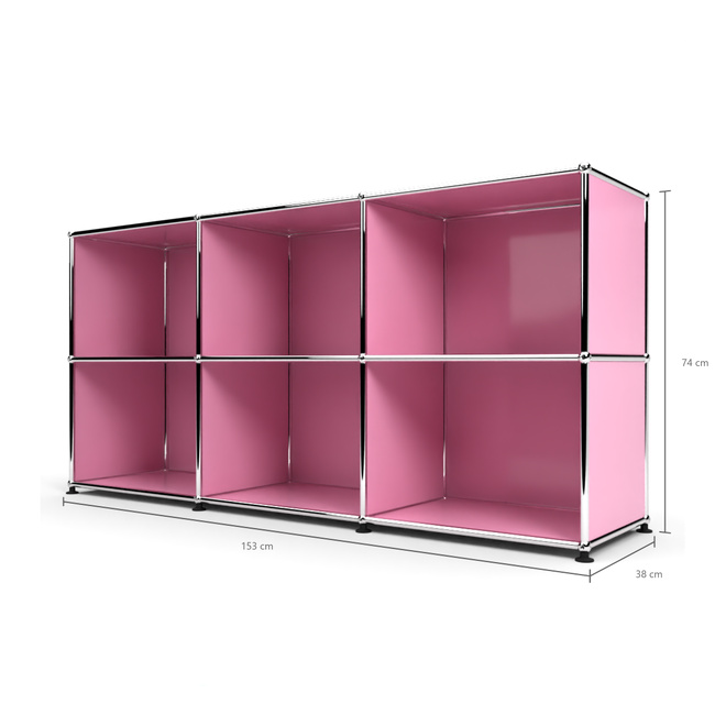 Sideboard 50 2x3 offen, Rosa