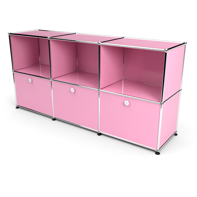 Sideboard 50 2x3 mit 3 Klapptren, Rosa