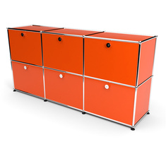 Sideboard 50 2x3 mit 6 Klapptren, Orange