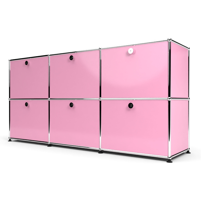 Sideboard 50 2x3 mit 6 Klapptren, Rosa