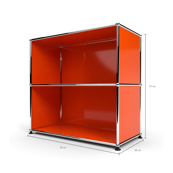 Sideboard 2x1 offen, Orange