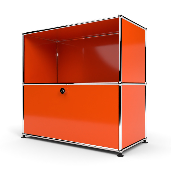 Sideboard 2x1 mit 1 Tr, Orange