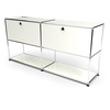 Sideboard 2x2 mit 2 Klapptüren, unten offen, Weiss